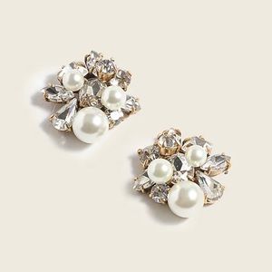 JCrew Pearl and Crystal Earrings